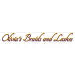 A logo of olivia 's braids and lashes